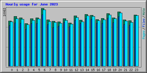 Hourly usage for June 2023