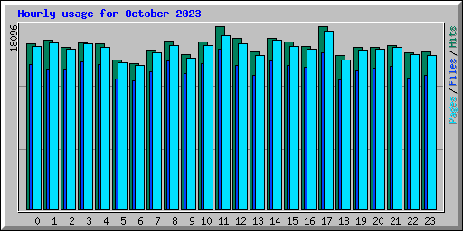 Hourly usage for October 2023