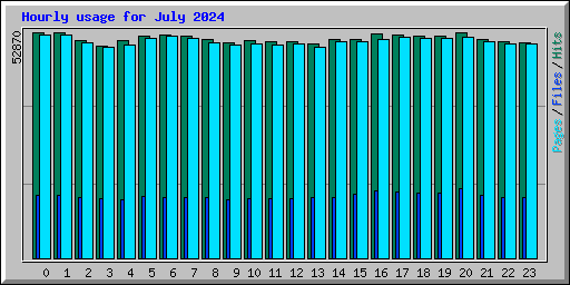 Hourly usage for July 2024